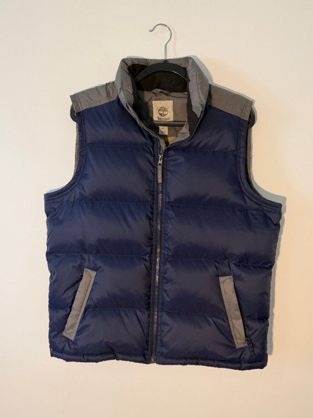 Large Blue and Gray Timberland Vest like new